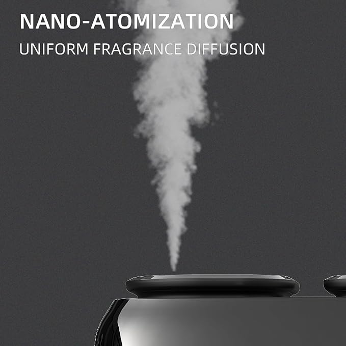 Diydeg Electric Fragrance Diffuser, Dual Nozzle Mist Aromatherapy Machine Low Noise Scent Diffuser with APP with Ambient Light for Hotel Conference Room Bedroom Office
