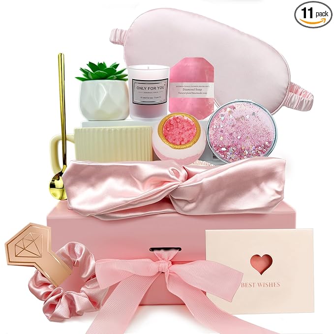 Spa Care Basket for Women, A Self Care Package Ideal for Birthdays, Christmas, Get Well Soon, and Relaxation. Perfect for Mom, Wife, Grandma, Sister, Friends, Teacher
