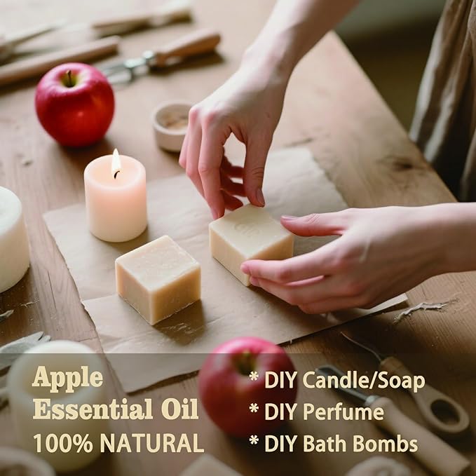 Apple Essential Oil – MLYNKL Apple Oils 8.33 fl oz for Diffusers, Humidifiers, Massage, DIY Candles, Soap, Cleaning, Home, Yoga, Office, Gifts - 250 ml