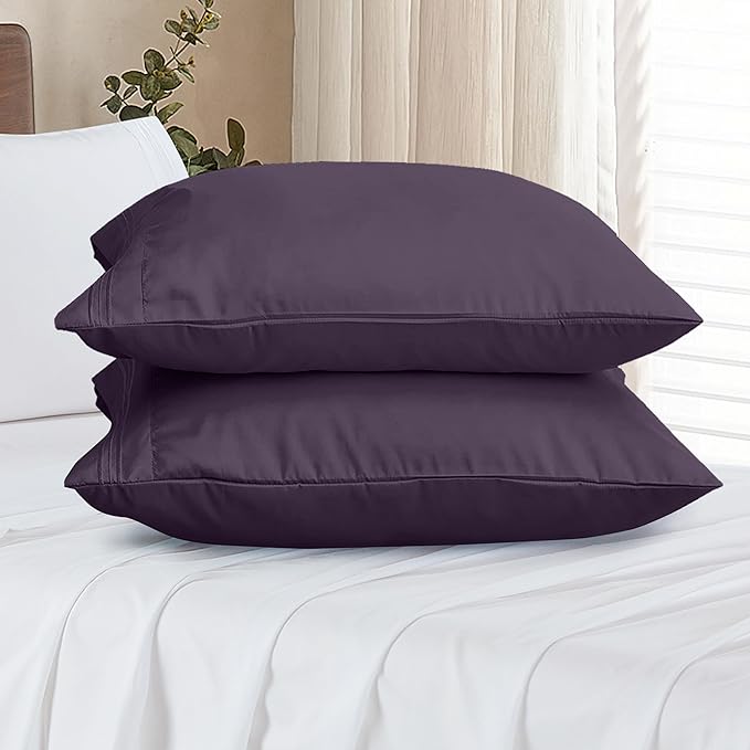 Elegant Comfort Premium Hotel Quality 2-Piece Pillowcase Set, Luxury & Softest 1500 Thread Count Egyptian Quality Bedding Pillowcases, Wrinkle and Fade Resistant