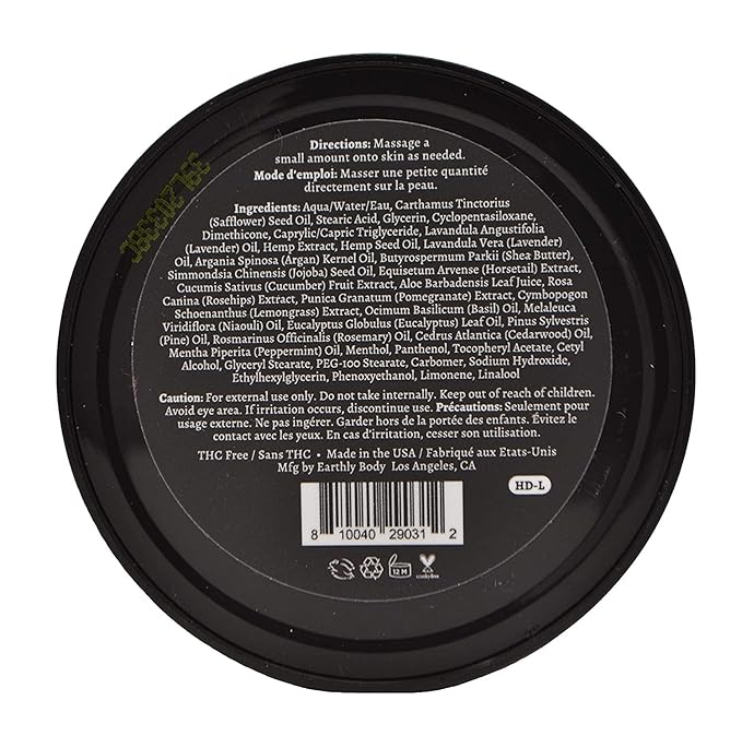 Premium Hemp Extract Daily Earthly Body Intensive Cream - Topical Muscle, Knees, Joints, Back, Neck and Shoulder Rub - Organic Ingredients - 1.7 Ounces (Lavender, Pack of 3)