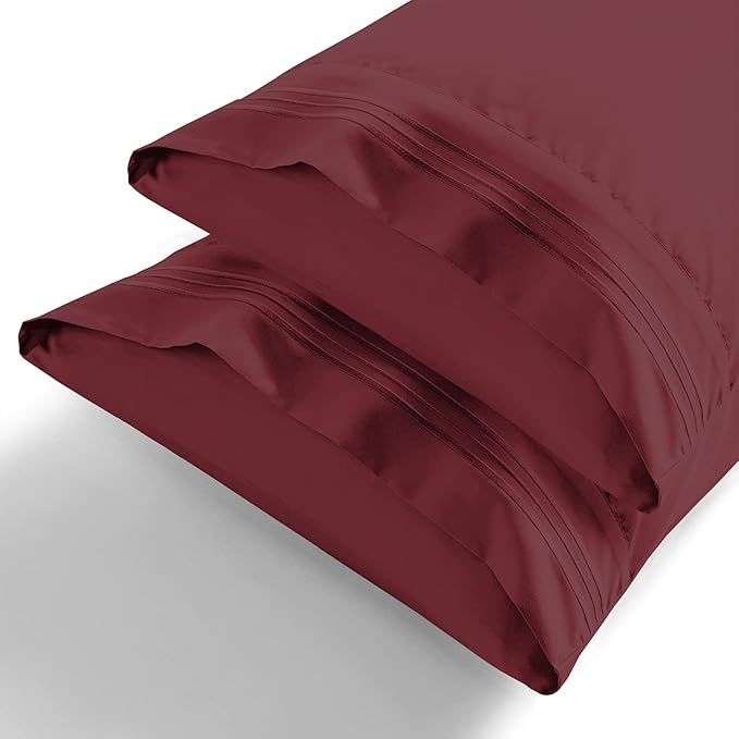Elegant Comfort Premium Hotel Quality Pillowcase Set, Luxury & Softest 1500 Thread Count Egyptian Quality Bedding Pillowcases, Wrinkle and Fade Resistant, 2-Piece