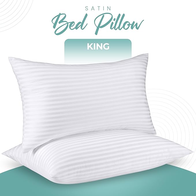 Utopia Bedding Pillows King Size Set of 2 (White), Hotel Pillows, Cooling Pillow for Side, Back or Stomach Sleepers