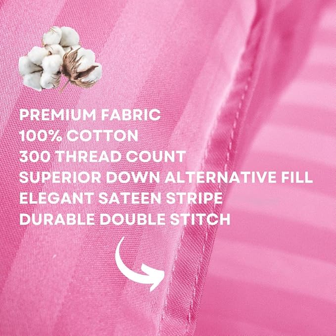 kinder Fluff Toddler Pillow 2X–Certified Hypoallergenic Award Winning Baby Pillow (no Pillowcase Needed) 300TC Pure Cotton Shell and Down Alternative Fill. Toddler Bedding Kids Pillow 2+ Pink