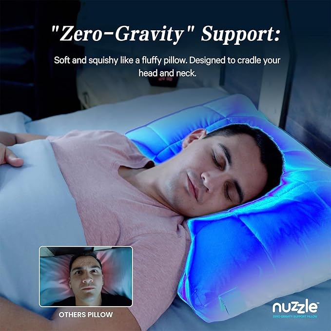 Nuzzle Pillows Standard Size Set of 4,Adjustable Firm Pillows Luxury Hotel Collection Bed Pillows – Best Adjust Height Soft Cooling Pillows for Back, Stomach and Side Sleepers