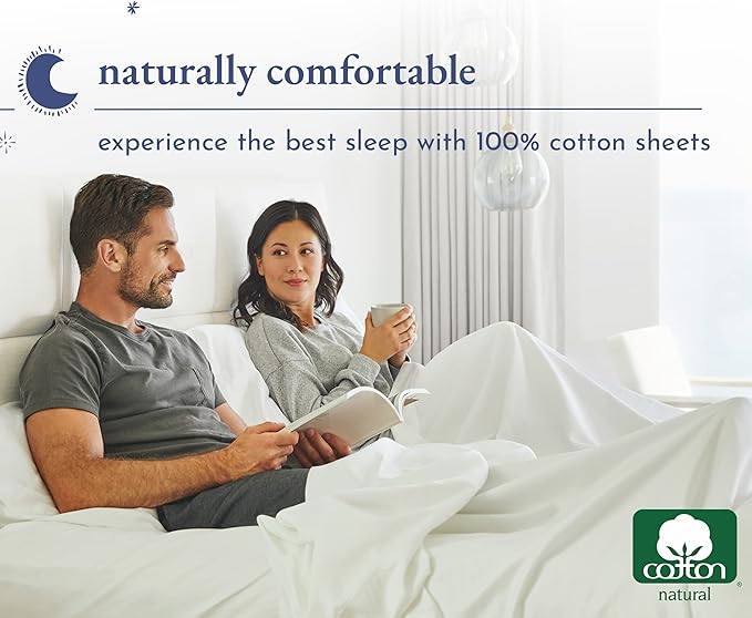 California Design Den 100% Cotton 2-Pack Twin Size Bed Sheets, Soft & Durable Twin Sheet Set Cotton with 12" Pockets, Twin Sheet Set with Sateen Sheets (Light Grey)