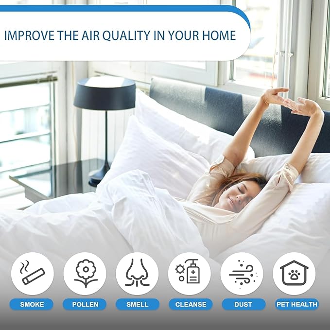 Air Purifier Humidifier with Color Changing Night Light for Bedroom and Living Room, 2 Pack