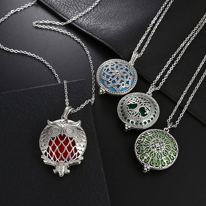 Mixed Pearl Cage Locket Pendants Set, Essential Oil Diffuser DIY Necklace Bracelet Jewelry Making Craft, Bulk Beads Aromatherapy Diffuser Charms Gifts for Women Girls