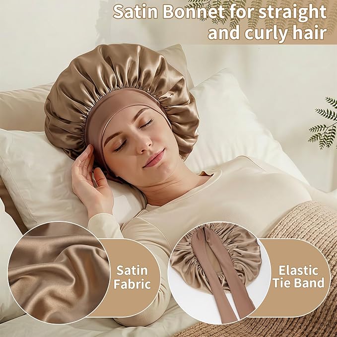 Self Care Gifts Baskets for Women, Relaxing Spa Care Package for Women, Mother's Day Birthday Gift Get Well Soon Gifts Baskets Thinking of You Gift, Spa Gift Basket with Bonnet & Massgae Comb, Brown