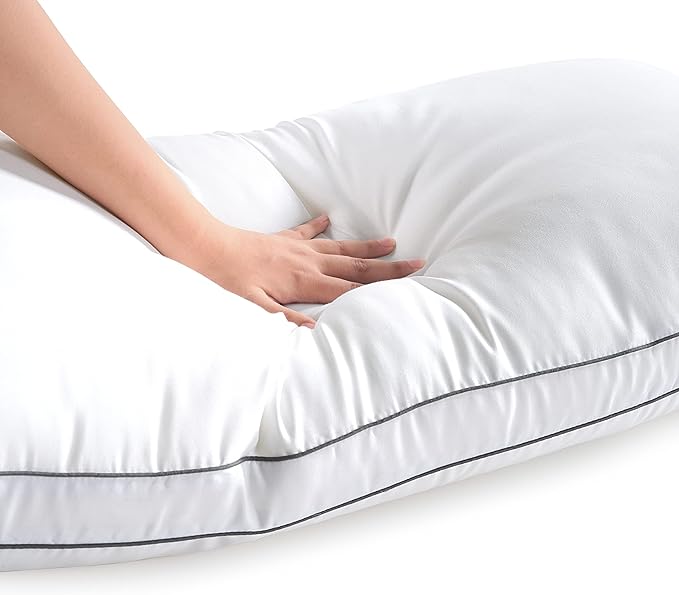 LANE LINEN Bed Pillows Standard Size Pack of 12-20"x26" Medium Firm Down Alternative Bulk Pillows for Sleeping, Hotel Quality Back Stomach or Side Sleeper Pillow, Cooling Soft Easy Care - White