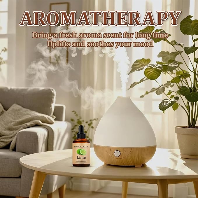Lime Essential Oil 120ML - 100% Pure and Natural Oils for Aromatherapy Diffuser - 4 Fl Oz/Lime