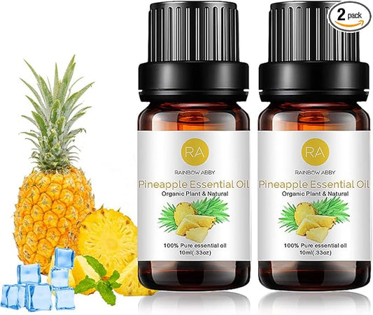 2-Pack Pineapple Essential Oil 100% Pure Oganic Plant Natrual Flower Essential Oil for Diffuser Massage Skin Care - 10ML