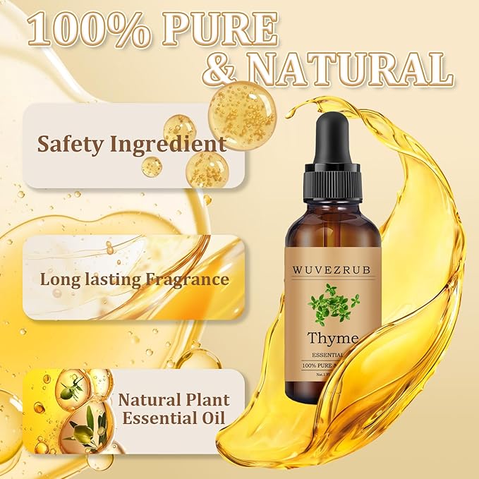 Thyme Essential Oil 30ML - 100% Pure and Natural Oils for Aromatherapy Diffuser - 1 Fl Oz/Thyme