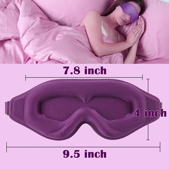 Eye Mask for Lash Extensions, Sleep Mask for Women Eyelash Extension, No Pressure 3D Contoured Lash Extension Sleep Mask, Block Out Light Sleep Protector Eye Shade Cover for Travel Yoga Nap