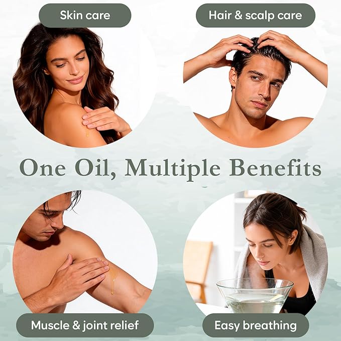 Rosemary Oil for Hair Growth Blend with Almond, Peppermint, Lavender & Jojoba Oil for Hair, Lightweight Consistency, For Growth, Strengthening & Scalp Care (60ml / 2fl oz)