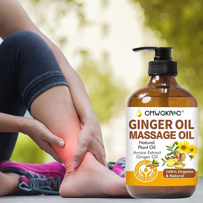 Ginger Oil,Ginger Massage Oil for Lymphatic Drainage,Natural Body Oil for Skin,Arnica Oil,Sore Muslce Massage Oil,Spa Ginger Oil-Warming and Relaxing for Mothers Day Gifts for Wife,Fathers Day Gift