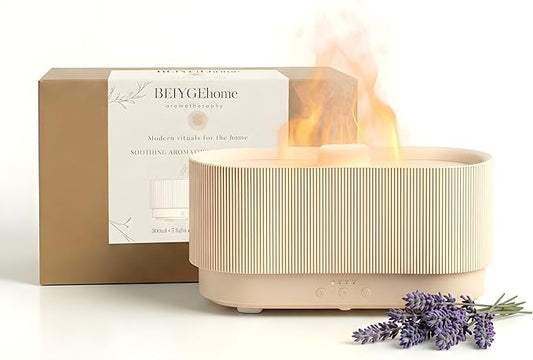 8 Colour Aromatherapy Diffuser, Essential Oil Diffusers for Home, Desk Humidifier, Flame Diffuser, Ultrasonic Diffuser, Aroma Diffuser for Home, Fire Diffuser 300ml