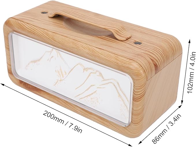 Essential Oil Diffuser, 600ml USB Cool Mist Humidifier with Light, Dual Spray, Aromatherapy Diffuser Home Relaxation Essential Oil for Bedroom Hotel Spa Yoga Room (Dark Wood Grain)