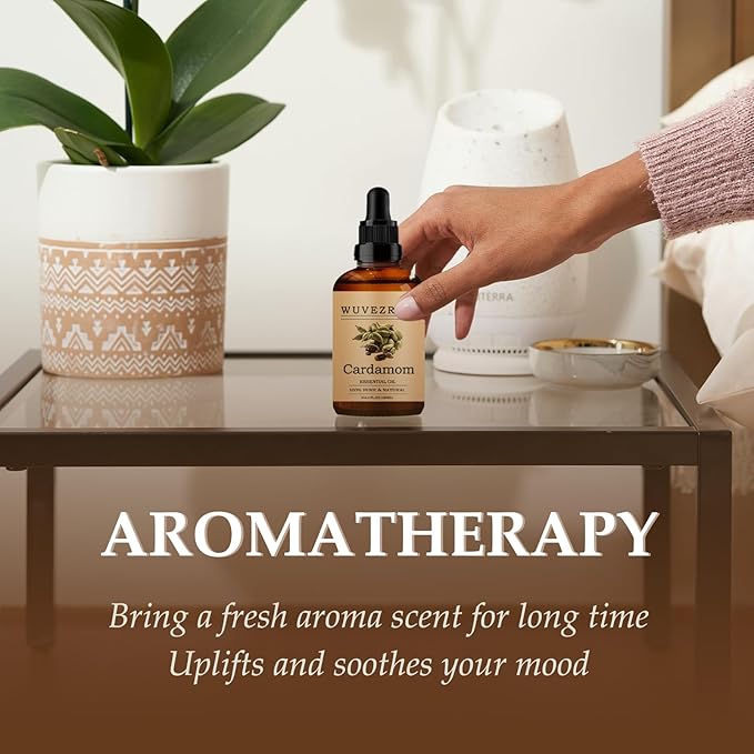 Cardamom Essential Oils 120ML, Pure Cardamom Essential Oil for Aromatherapy Diffuser - 4 Fl Oz