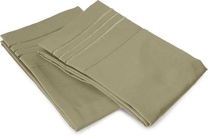 Elegant Comfort Premium Hotel Quality 2-Piece Pillowcase Set, Luxury & Softest 1500 Thread Count Egyptian Quality Bedding Pillowcases, Wrinkle and Fade Resistant