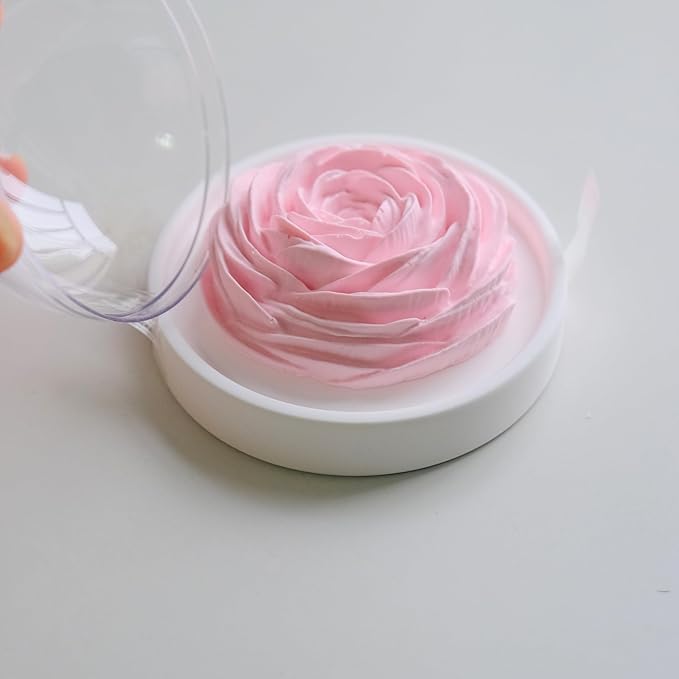 Essential Oil Passive Flower Diffuser -Non-Electric Peony Flower Porcelain Aromatherapy Diffusers for Small Mini Room, Desk Decorative, Bathroom (Pink, Rose)