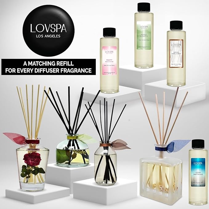 Warm Vanilla Sugar Diffuser Oil - Essential Oils for Diffuser Refill & Air Freshener Room Spray - Long-Lasting & Natural Home Fragrance, Scented Oil for Diffusers, USA Made, 8 oz