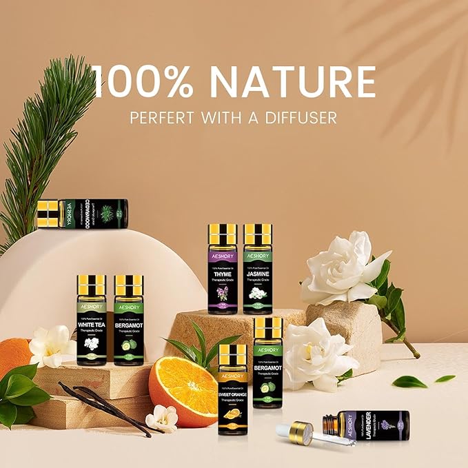Essential Oil Set 80 Pcs,100% Natural Essential Oils Kit, Perfect for Diffuser, Humidifier, Massage, Soap, Candle Bath Bombs Making, 80 * 5ML(0.17oz), Valentine's Gift for Lover