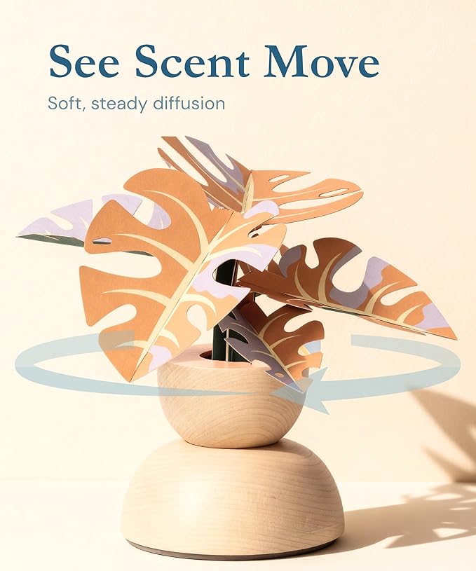 Rotating Aroma Diffuser with Mist – Kinetic Desk Decor with Gentle Scent Flow, Essential Oil Diffuser for Small Spaces, Aesthetic Gift for Women, Home & Office