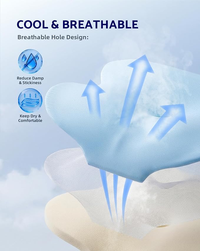 Cervical Neck Pillow for Sleeping, Ergonomic Contour Memory Foam Pillow for Neck Pain Relief, Neck Pillow for Back, Side Sleeper Pillows, Cooling Neck Support Pillow with Pillowcase