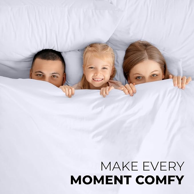 ROYALE LINENS 4 Piece King Sheets Set - Soft Brushed 1800 Microfiber Bedding - 1 Fitted and 1 Flat Sheet, 2 Pillow Cases - Wrinkle Free & Fade Resistant - Hotel Luxury Bed Sheets Set (White, King)
