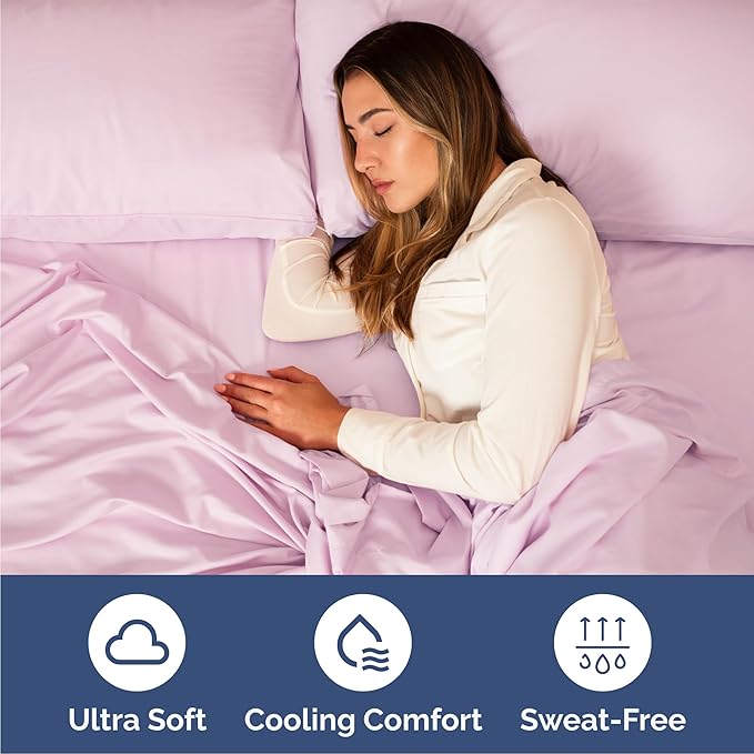 Queen 6 Piece Sheet Set - Comfy Breathable & Cooling - Hotel Luxury Bedding for Women, Men, Kids, Teens & Children - 1 Flat & 1 Fitted Sheet & 4 Pillowcases w/ Deep Pockets - Wrinkle Free - Light Pink