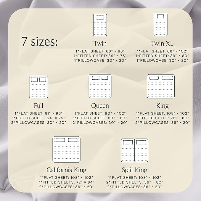 LuxClub 4 PC Sheet Set Bed Sheets Deep Pockets 16" Eco Friendly Wrinkle Free Cooling Machine Washable Hotel Bedding Silky Soft - Dove Gray Full (Pack of 4)