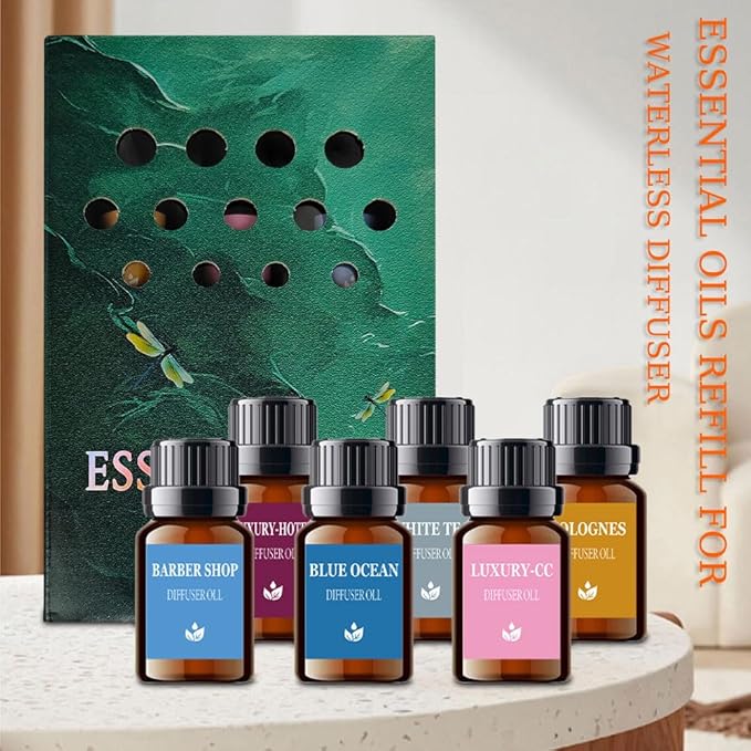 Essential Oil Refill Set for Aromatherapy Diffuser, Mix Scent Fragrance Oil