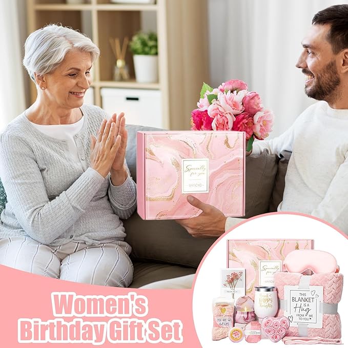 Self Care Kit For Women - Luxury Wellness Basket For Relaxation, Pampering And Stress Relief With Flannel Blanket, Aromatherapy, Skincare , Bath Accessories, Candles, And Spa Items