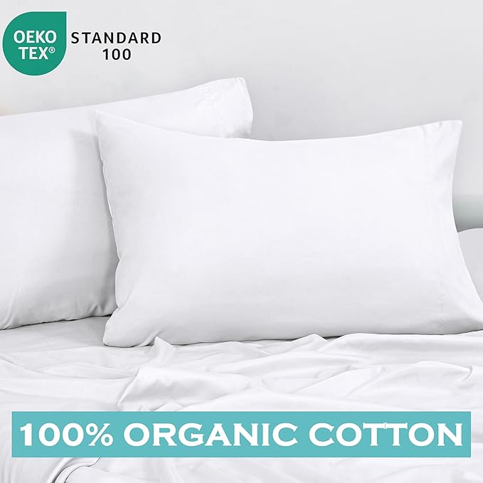 Royale Linens White Cotton Pillow Cases Queen Size Set of 12 - Bed Pillow Covers - 100% Cotton Pillowcases - Soft & Cooling - Envelope Closure - Hotel Quality Bulk Pillowcases 20" x 30"