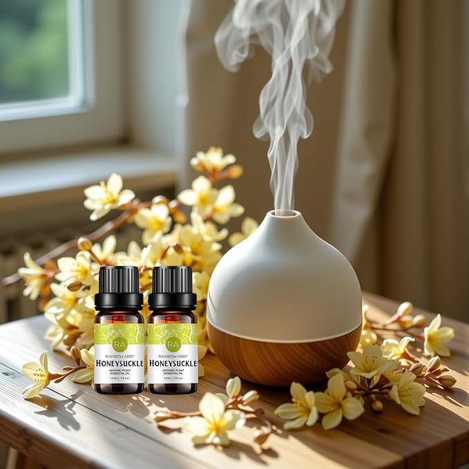 2-Pack Honeysuckle Essential Oil 100% Pure Oganic Plant Natrual Flower Essential Oil for Diffuser Message Skin Care - 10ML