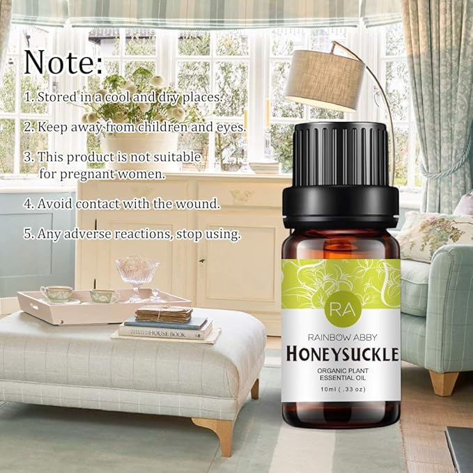 2-Pack Honeysuckle Essential Oil 100% Pure Oganic Plant Natrual Flower Essential Oil for Diffuser Message Skin Care - 10ML