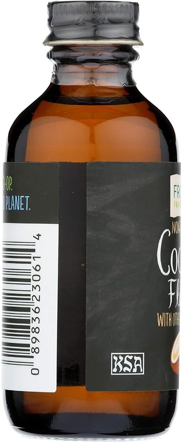Frontier Co-op Coconut Flavor, 2 Ounce Glass Jar, Non Alcoholic, Add Tropical Twist to Baked Treats, Frostings and Smoothies