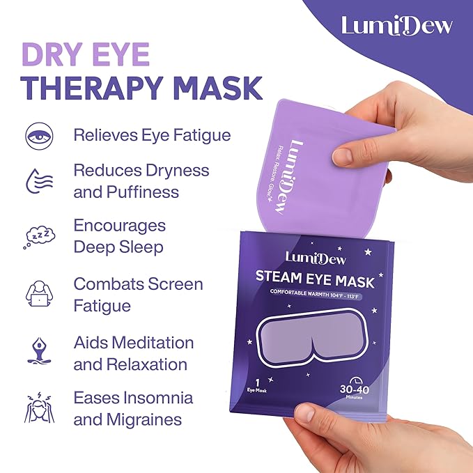Steam Eye Mask, Self Heating Heated Eye Mask for Sleep, Warm Compress for Eyes, Moist Heat for Dry Eye Relief, Stye Eye Treatment, Spa, Travel Essentials, Mothers Day Gifts, Unscented 16 Pack