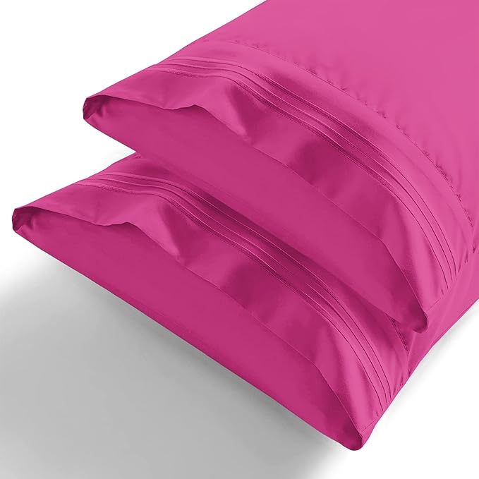 Elegant Comfort Premium Hotel Quality 2-Piece Pillowcase Set, Luxury & Softest 1500 Thread Count Egyptian Quality Bedding Pillowcases, Wrinkle and Fade Resistant