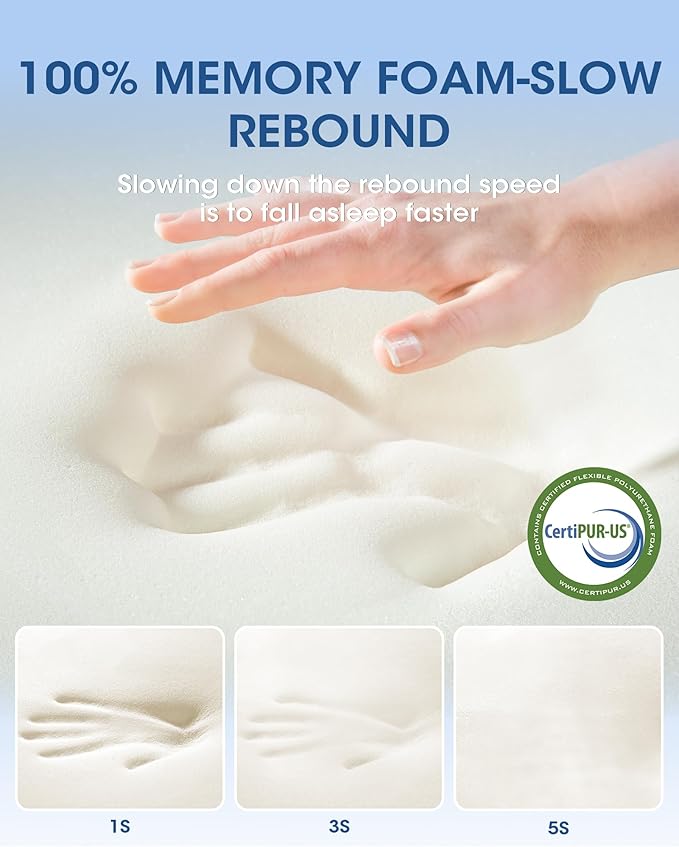 Memory Foam Pillows Queen Size Set of 2, Contour Cooling Cervical Pillow for Neck Pain Relief, Orthopedic Ergonomic Bed Pillow for Side, Back and Stomach Sleepers, Soft Cloudy Sleeping Pillows