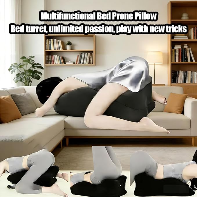 Multifunctional Pillow, Featuring Breathable Memory Foam Waist Support, Large Size with high Resilience, Provides Comprehensive Support (Grey)