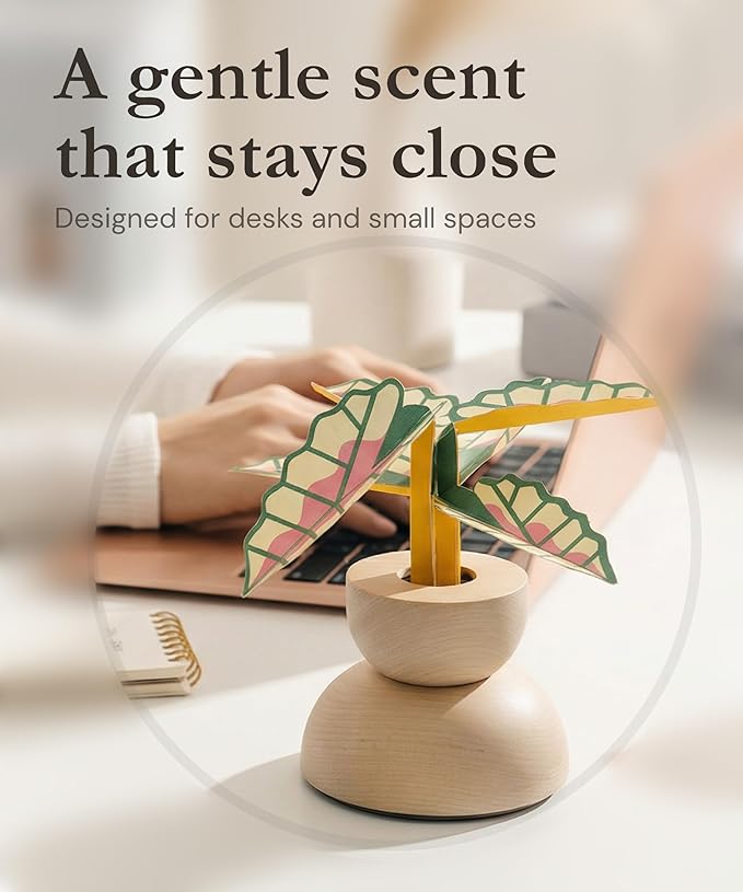 Rotating Aroma Diffuser with Mist – Kinetic Desk Decor with Gentle Scent Flow, Essential Oil Diffuser for Small Spaces, Aesthetic Gift for Women, Home & Office