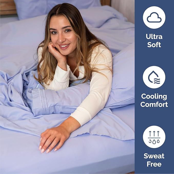 Cal King Size 4 Piece Sheet Set - Comfy Breathable & Cooling Sheets - Hotel Luxury Bed Sheets for Women & Men - Deep Pockets, Easy-Fit, Soft and Wrinkle Free Sheets - Lavender Oeko-Tex Bed Sheet Set