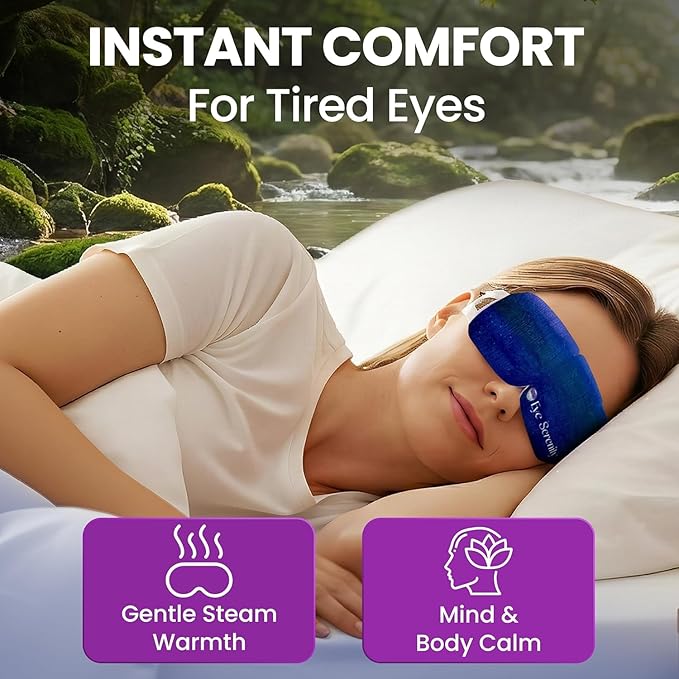 Steam Eye Mask, Heated Eye Mask, Self Heating Warm Compress for Dry Eyes, Fast Relief for Stye, Puffy Sensitive Eyes, Moist Heat, Mothers Day Gift for Mom, Relaxation Gifts for Women and Men - Variety