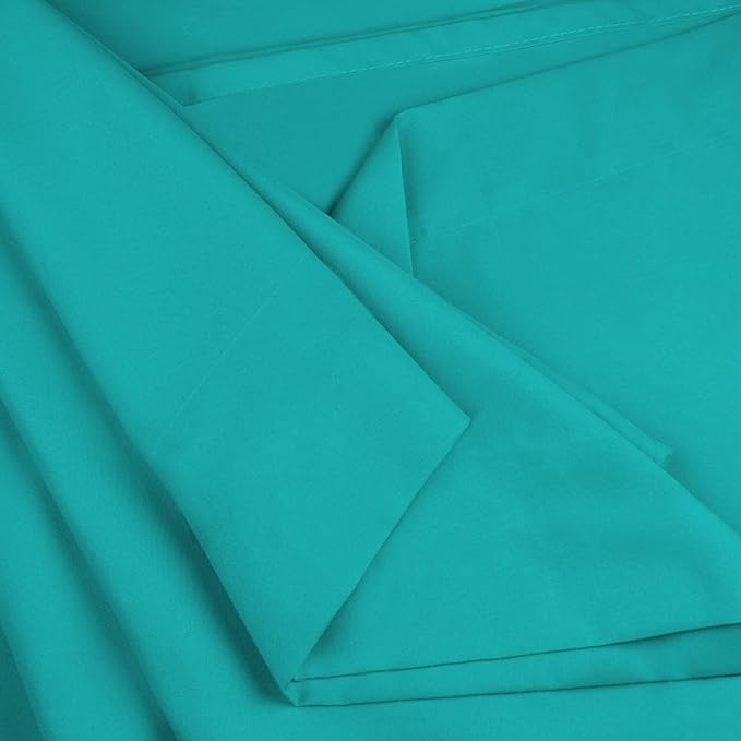 Hearth & Harbor Extra Deep Pocket Sheets - Fits Mattress 18-24 Inches Deep - Extra Deep Pocket Twin Sheets Sets - 4 Piece Twin Size - Teal