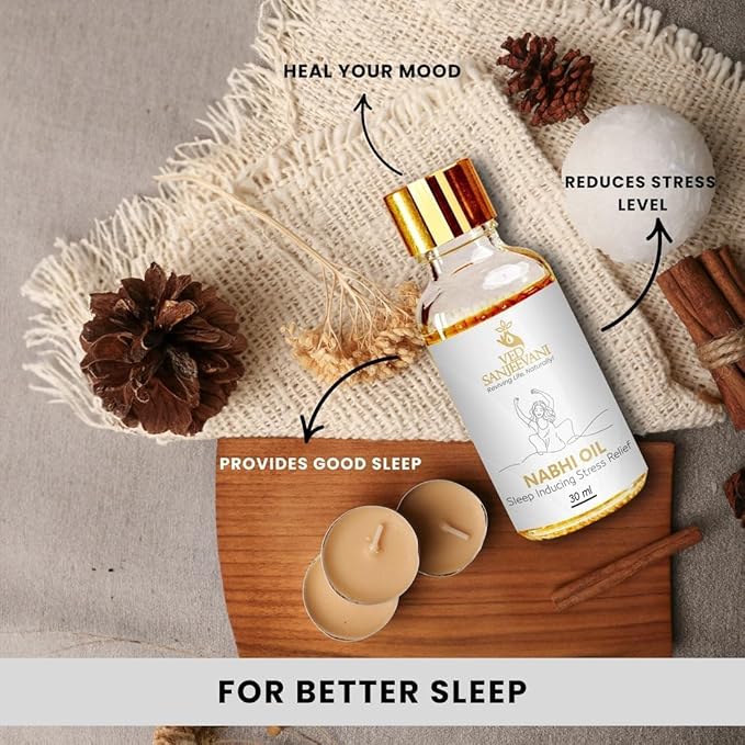 Sleep-Inducing Stress Relief Nabhi Oil for Deep Relaxation & Better Sleep Quality | Herbal Aromatherapy Navel Oil | Natural Calming Formula | 30 ml