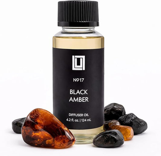 Aroma by Lulu - Black Amber - Luxury Fragrance Oil for Waterless Cold Air Diffusers - Aromatherapy Fragrance Oil Blend for The Home or Office