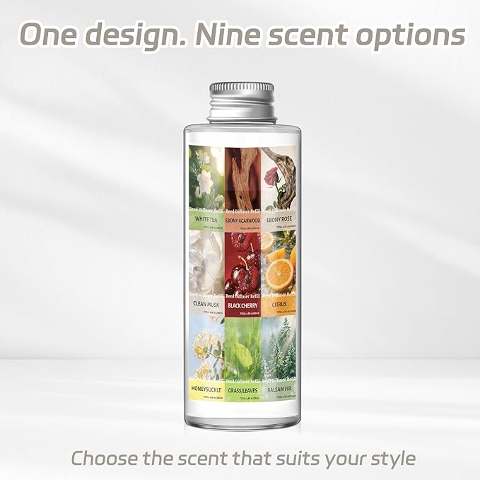 SCENTORINI Reed Diffuser Oil Refill, Clean Musk Essential Oil 6.76 Fl Oz, Natural Long Lasting Aromatherapy Fragrance Oil for Home Bedroom Bathroom Office Spa Air Freshener Home Decor