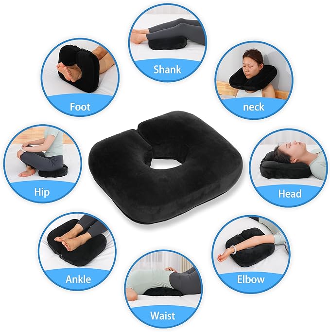 wefaner Donut Pillow Tailbone Pain Relief Bed Sore Pillow,Hemorrhoid Pillow,Butt Donut Cushion for Hemorrhoids,After Surgery,Pregnancy, Pressure Sores.